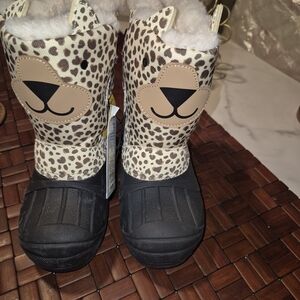 Cat & Jack Kids' Leopard Print Snow Boots